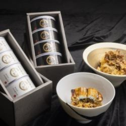 Canned Omi beef sukiyaki rice bowl x canned eel rice bowl (4 pieces each) set [free shipping]