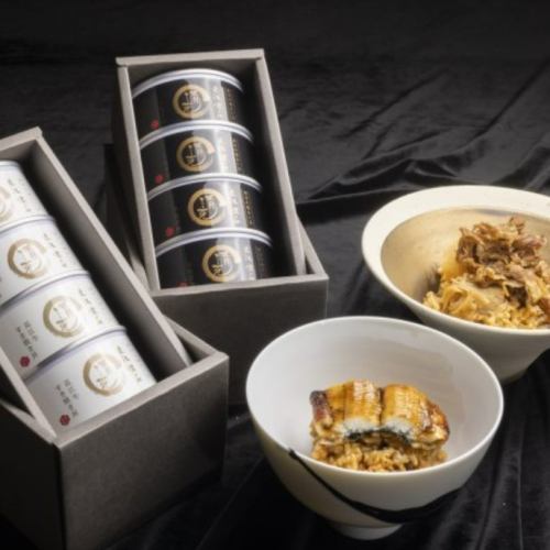 Canned Omi beef sukiyaki rice bowl x canned eel rice bowl (4 pieces each) set [free shipping]