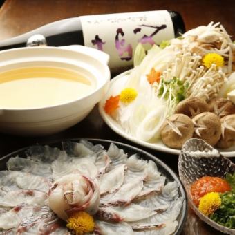 [Only available at 17:00! All-you-can-drink included for just 5,000 yen] Spring sea bream shabu-shabu course