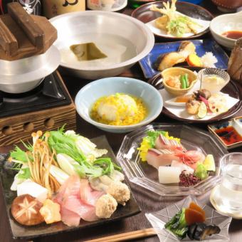 [非常適合宴會和女孩聚會♪] 使用市場購買的時令食材製成的套餐，讓您安心無憂！ 套餐5,500日元（含稅）