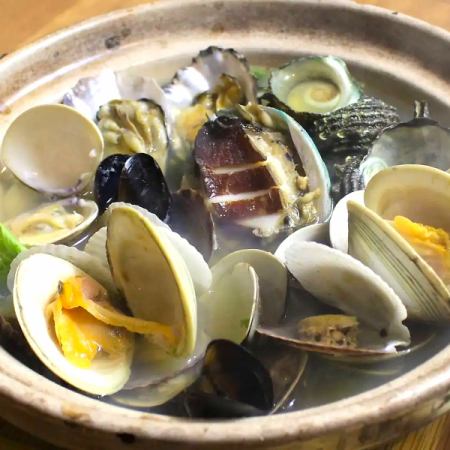 貝類3種の酒蒸し