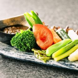 Bagna cauda with seasonal vegetables