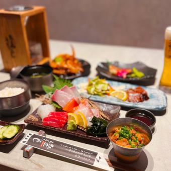 [Monday to Thursday only] 120-minute seating with drink, fresh sashimi and delicious sake course 6,000 yen