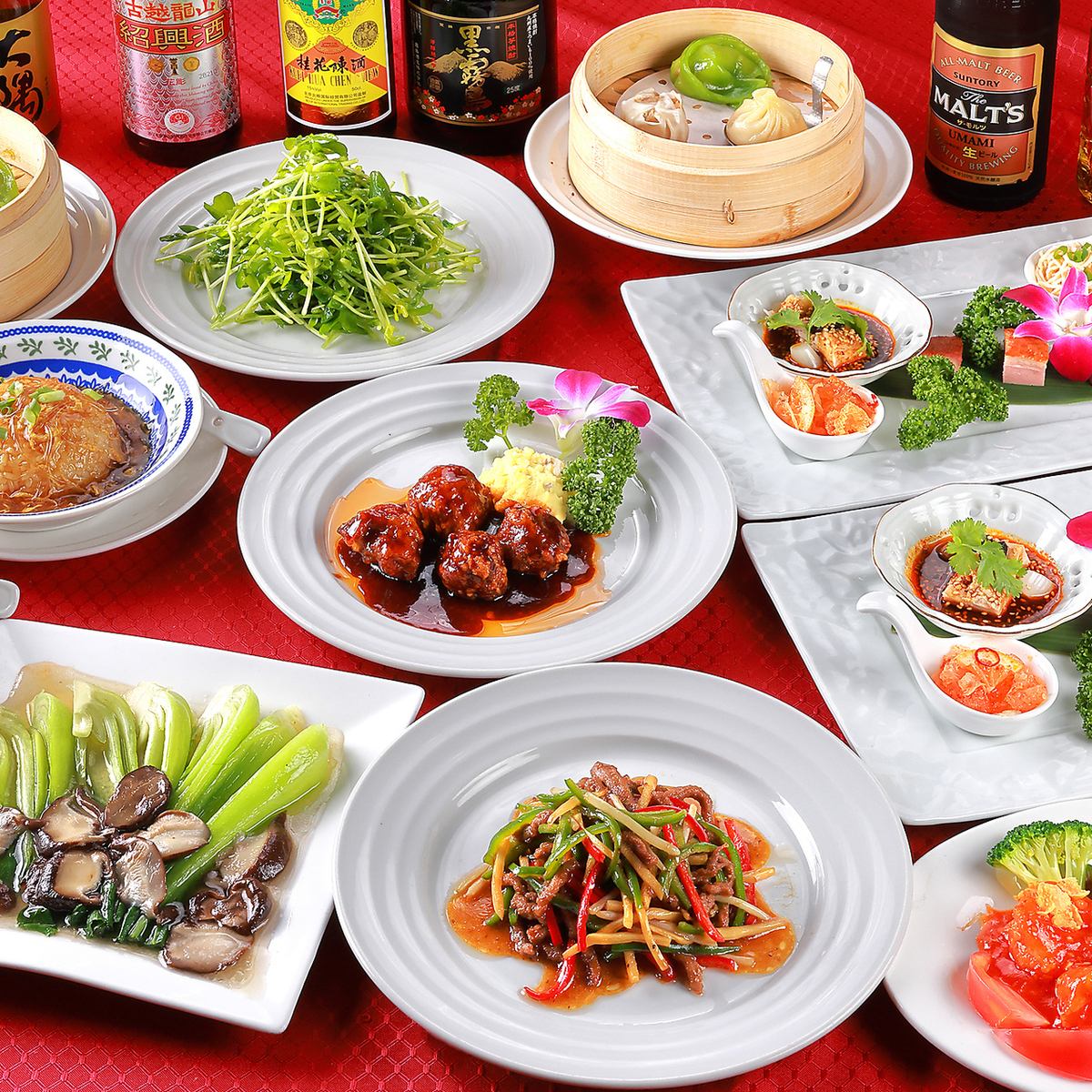 豪華な料理が自慢の青蓮コースをご家族で！個室あり