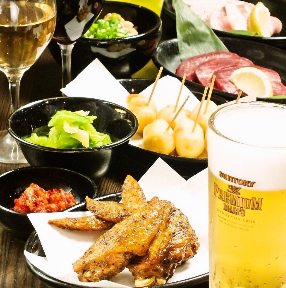 4 minutes from Kashiwa Station! You don't need to order a course! All-you-can-drink from 980 yen. Lots of snacks available too!