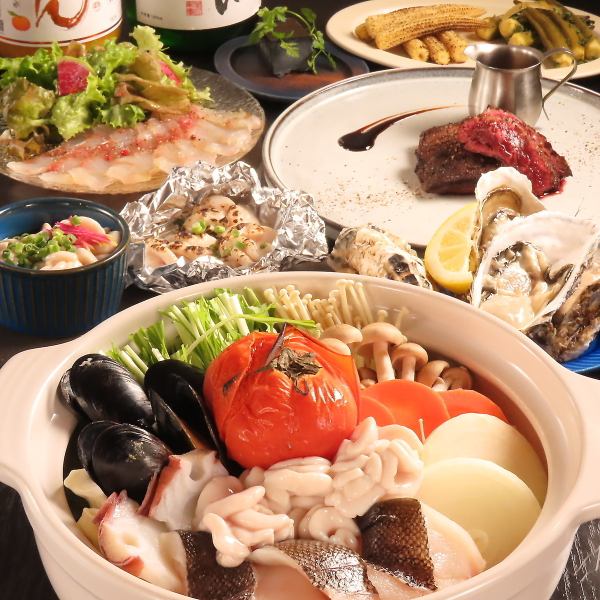 【当店一押し！】たちぽんやいけだ牛が楽しめる全9品生付120分飲み放題込み5000円！