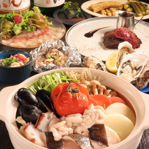 【当店一押し！】たちぽんやいけだ牛が楽しめる全9品生付120分飲み放題込み5000円！