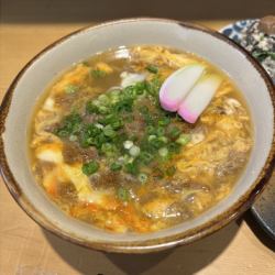 [Udon Menu] Beef Shigure-ni (simmered beef) with egg drop udon