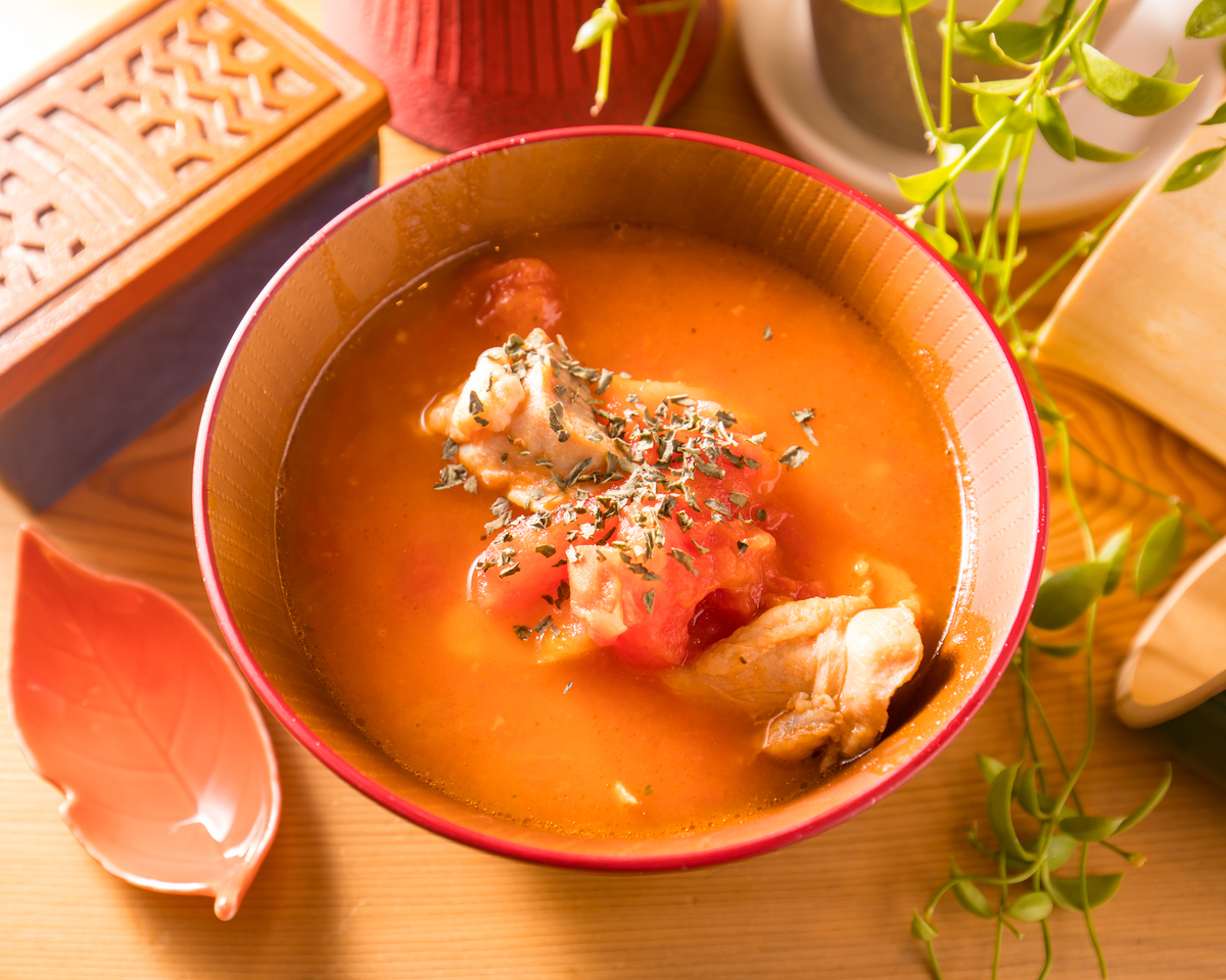 Japanese chicken tomato stew