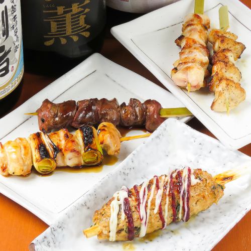 A large and generous yakitori dish☆