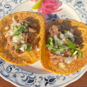 Beef cheese tacos (corn tortilla) 2PS
