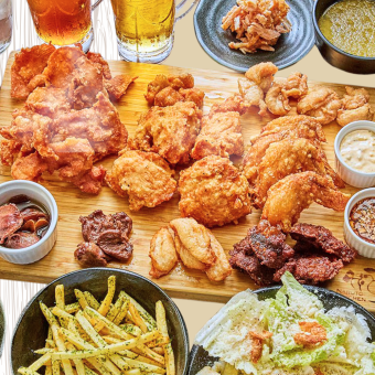 【3시간 음료 무제한/닭 만들기 코스】11종의 부위가 하룻밤에서 맛볼 수 있는 코스파 최강 코스