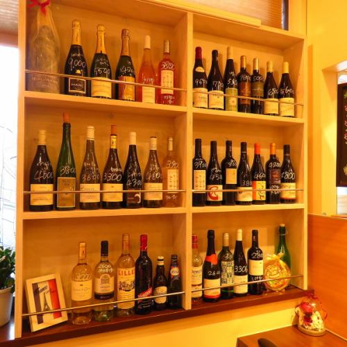 A wide selection of wines