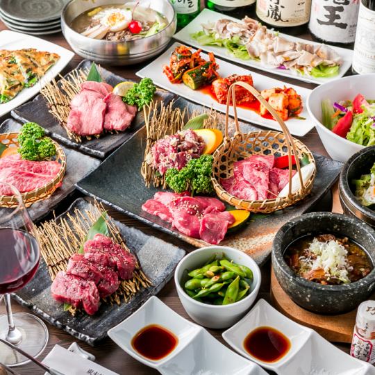 ◆4种特选、什锦舌、杂布团寿喜烧的田园特选套餐◆11,000日元（含税）