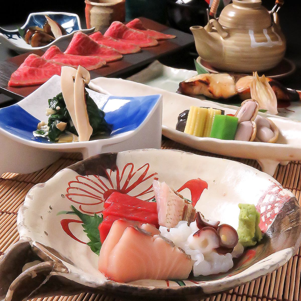 季節ごとに変わるかぶとおすすめの宴会コースも各種ご用意。