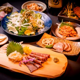 【飲み放題付き】赤城和牛ステーキ×ズワイガニの贅沢女子会コース 全7品 5,500円(税込)