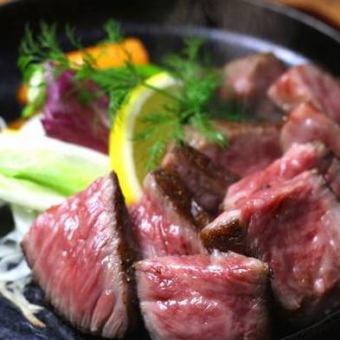 ~ A dish to eat ~ [You can eat as much as you want! Special selection! Japanese black beef steak Hanesita (100g)]