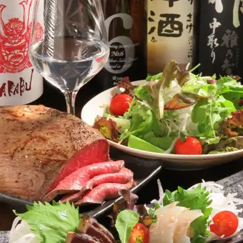 【日本酒が飲み放題★】とってもおトクな 90分飲み放題付 おつまみ料理5品6,050円