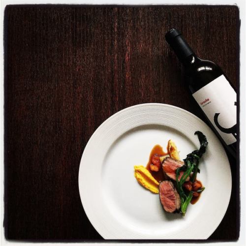 (ランチ、ディナーで利用可)週末の和牛希少部位と旬菜コース【賛美】-sanbi-