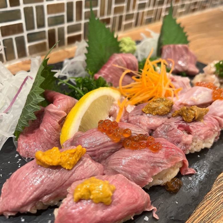 Wagyu beef sushi and a variety of carefully selected menu items...