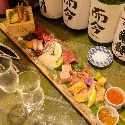 Reservation required! Specialty platter! [Fresh fish, Wagyu beef, Satsuma Gokkoku chicken, Oma Sakura]