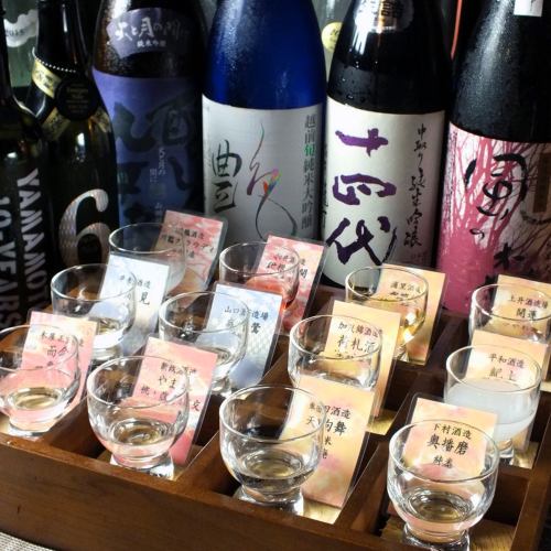 日本酒十二種飲み比べ！