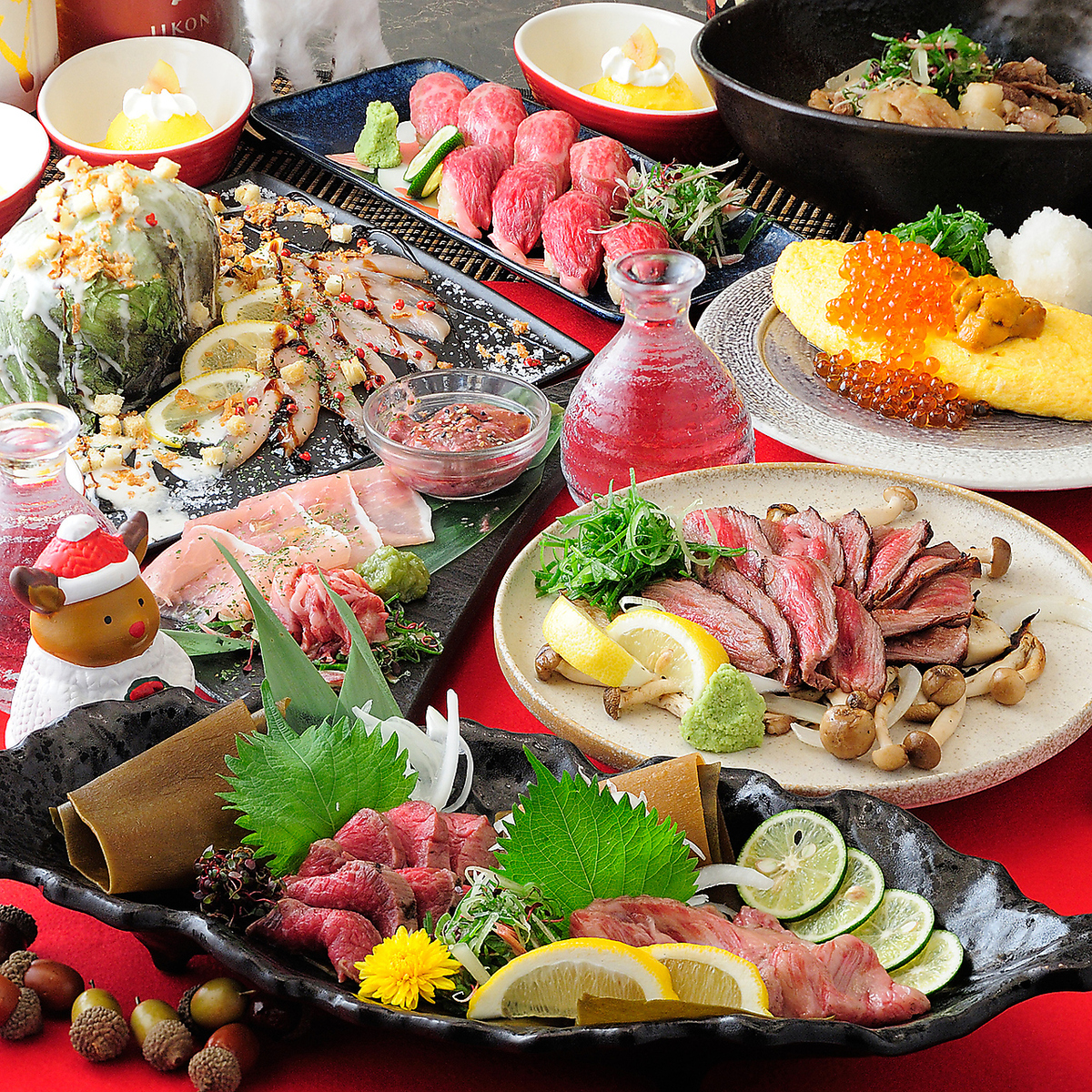昼宴会・20時以降限定で3時間飲み放題付の宴会が可能!!