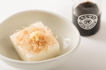 澤井醤油で冷奴/とりあえず枝豆