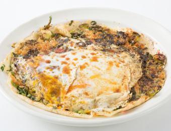 ブタキムチの入ったねぎ焼