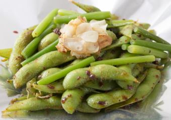 枝豆のピリ辛ガーリック炒め