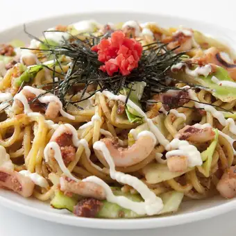 Mayonnaise and mentaiko yakisoba