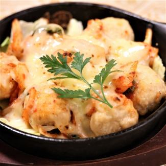コーチンつくね キムチーズ鉄板焼き
