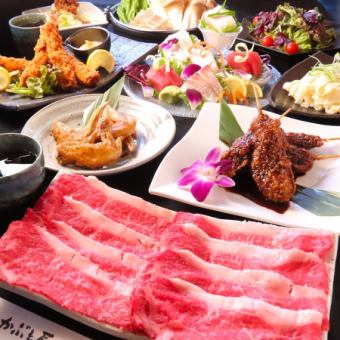 愛知県産あいち牛サーロインすき焼きコース6,000円（税込）★120分飲み放題付