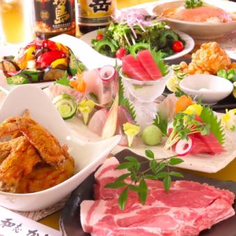 【7・8月限定】愛知県産三元豚炭火焼！夏の味覚コース4,500円（税込）★120分飲み放題付