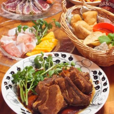《Sooty Spare Ribs Course☆Premier》All-you-can-drink 65 types including 4 types of foreign barrel draft beers★2 hours 7 dishes 6000 yen