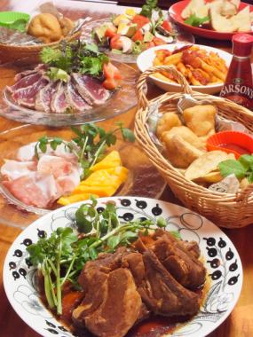 Food only course★《Spare ribs course》6 dishes 3500 yen