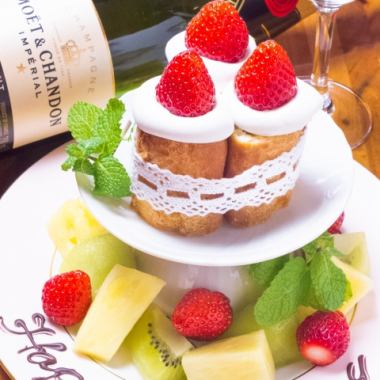 【ディナー限定】誕生日記念日プレート付き2,000円（お食事内容は当日お選びくださいませ）