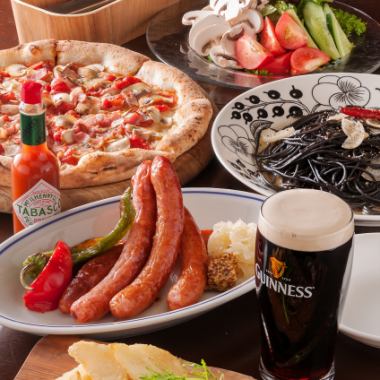 배도 마음도 채워지는 【지복 연회 코스】!타루 에비스 등 60종 등 2시간 음료 무제한×엄선 7품 첨부 5500엔