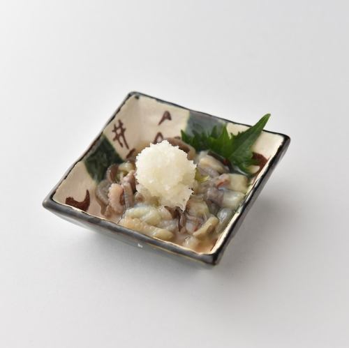 Octopus with grated wasabi