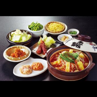 【烤肉&红火锅自助餐】3,880日元套餐（含税）附饮料吧