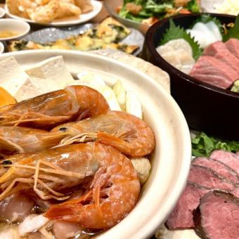 【5000円】雪月花コース◆本鮪入り刺身5点盛り、魚鮮ちゃんこなど全8品　飲み放題付！