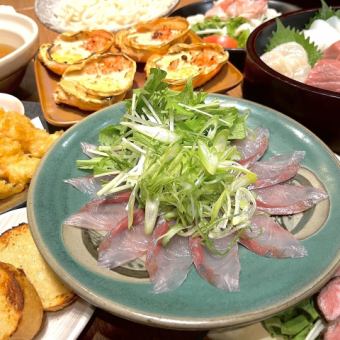 【7,000円】豪華絢爛コース◆生本鮪入り刺身5点盛りや、自家製ローストビーフなど全9品