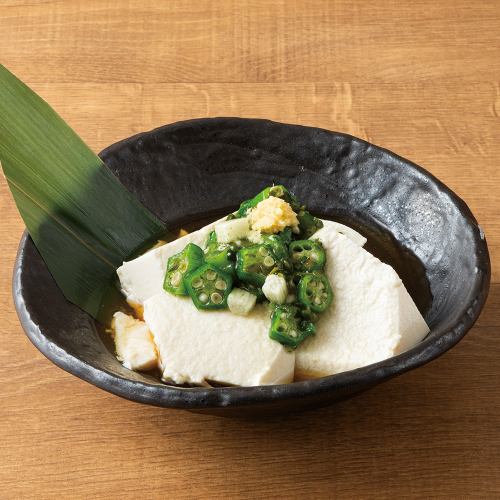 崩し豆冨のめかぶとねばっと野菜のせ/うずらの煮玉子 各