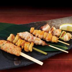 串焼き5種盛り（タレ・塩）