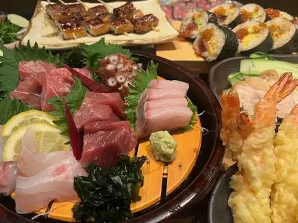 【6,000円】豪華絢爛コース◆刺身5点盛りも入った全9品の大満足コースです！