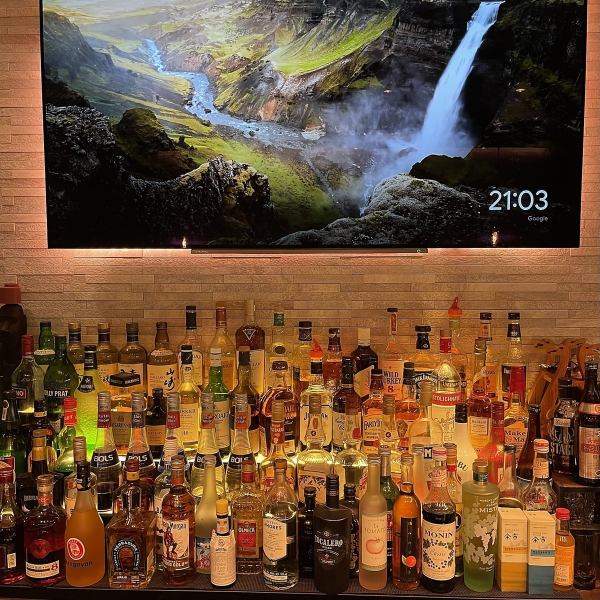 The illuminated bottles create an extraordinary atmosphere! Enjoy watching soccer games and other sports! *Reservations required as it gets crowded