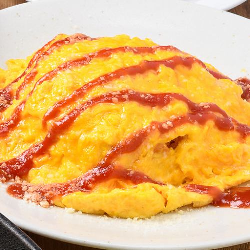 [Fluffy egg omelet rice]
