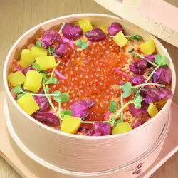 연어 이쿠라세이로 밥