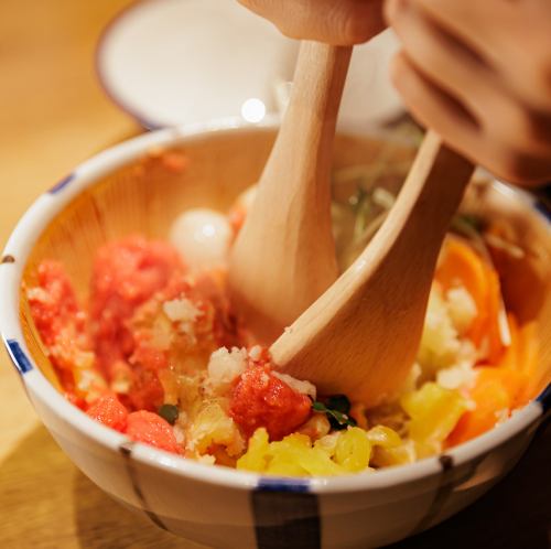 混ぜて食べるポテサラ