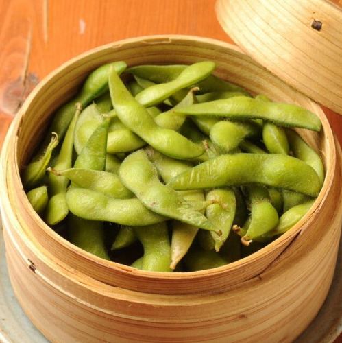 枝豆のせいろ蒸し